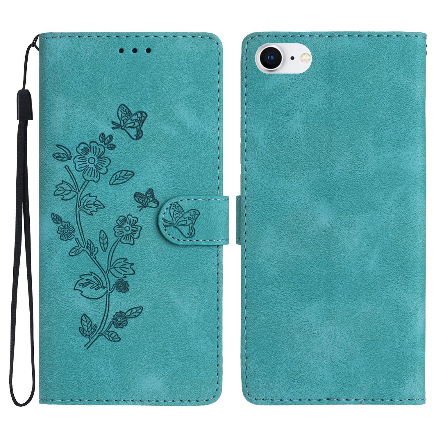 Phone Case for iPhone 6 6s 7 8 SE (2020) Flower Imprint PU Leather Cover with Wallet Stand Phone Case for iPhone 6 6s 7 8 SE (2020) Flower Imprint PU Leather Cover with Wallet Stand